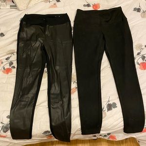 Leather and suede leggings!